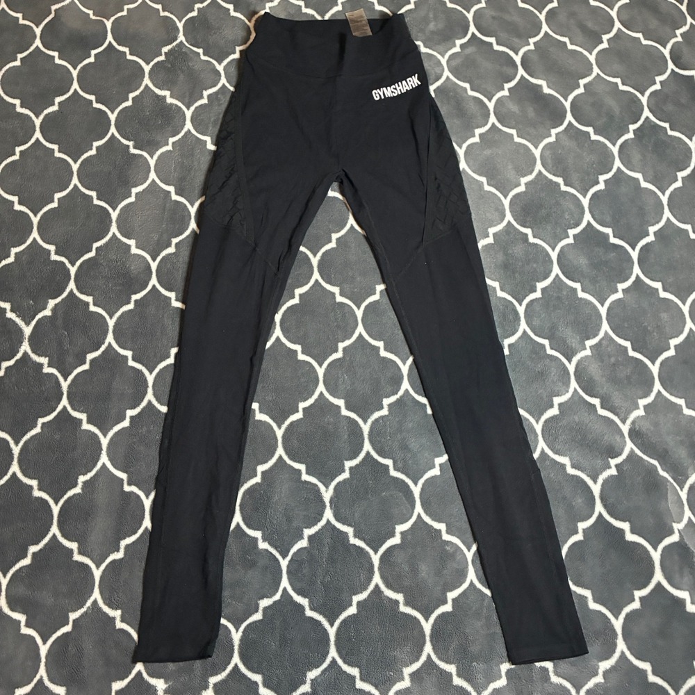 Gymshark Dry Leggings Womens Medium Black Mesh High Waisted Activewear Yoga Pant
